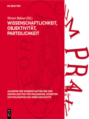 cover image of Wissenschaftlichkeit, Objektivität, Parteilichkeit
